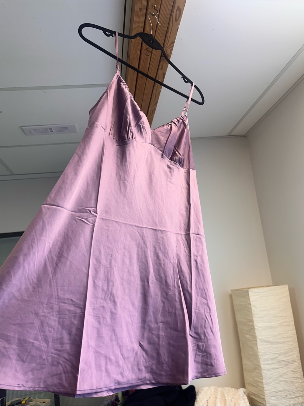 La Vie En Rose Dusty Pink Satin Slip Dress